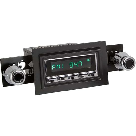 RetroSound HC-221-55-75 Hermosa Radio, 1974-85 Mustang, Chrome