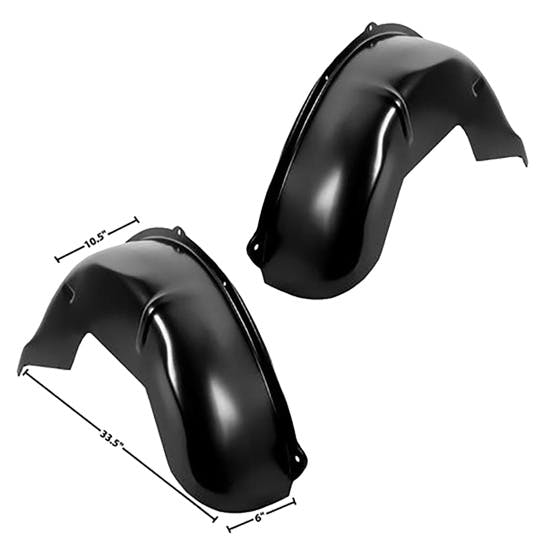 Wheel Wells, Black, 1967-69 F-body