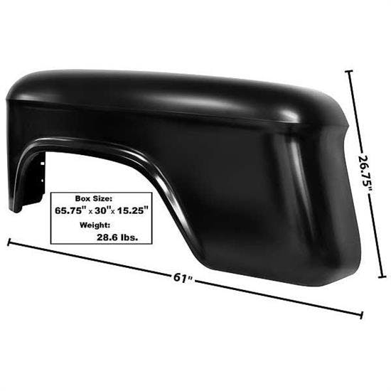 Dynacorn 1097D 1955-66 Chevy Stepside Truck Fender, Rear, LH