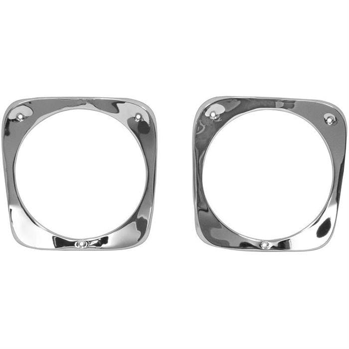 Dynacorn 1115F Head Lamp Bezel 64-66 Pair Chrome Chevy