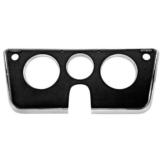 Dynacorn 1146E Gauge Panel Dash Bezel, 69-72 Chevy,3-Hole Blk/Chr