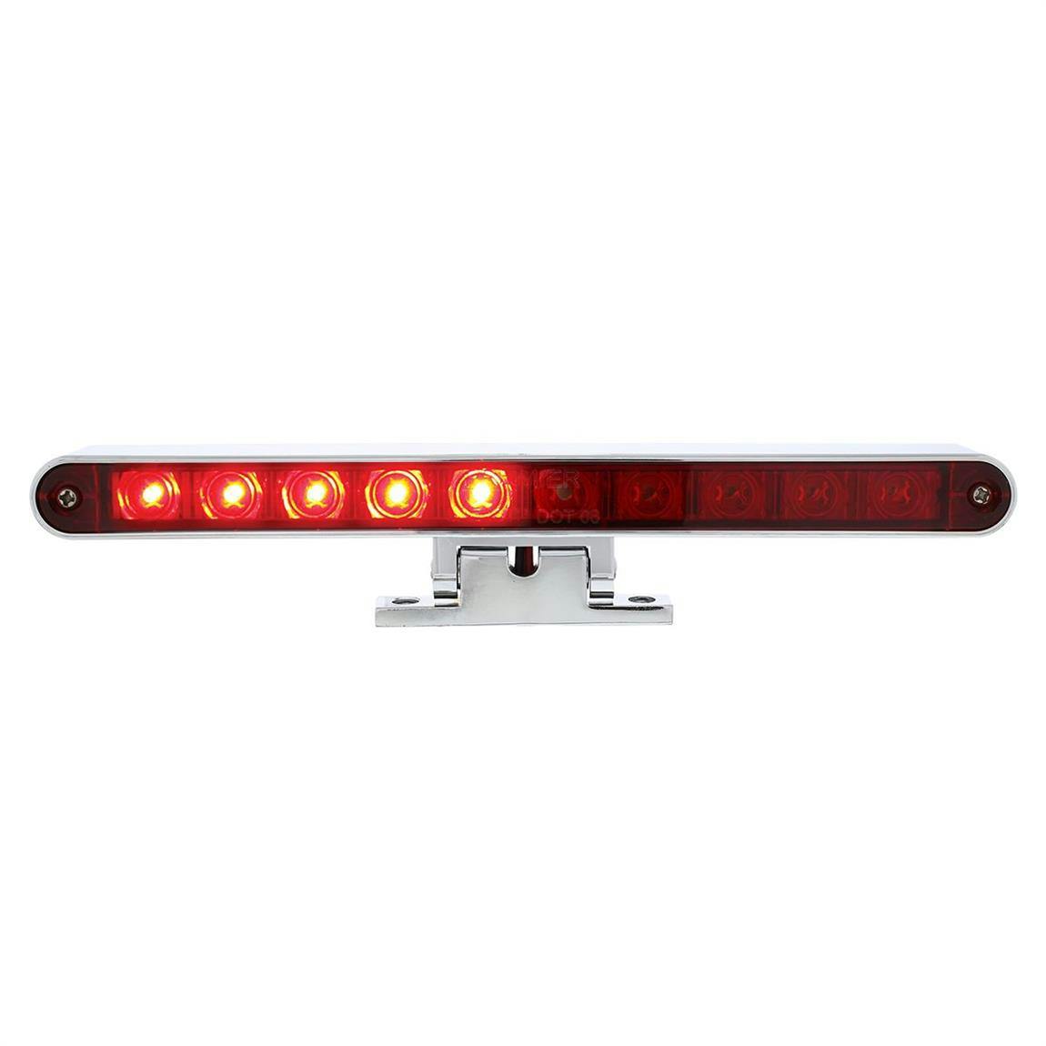 United Pacific 33010 LED Split 3rd Brake Light, Red Lens, Chrome