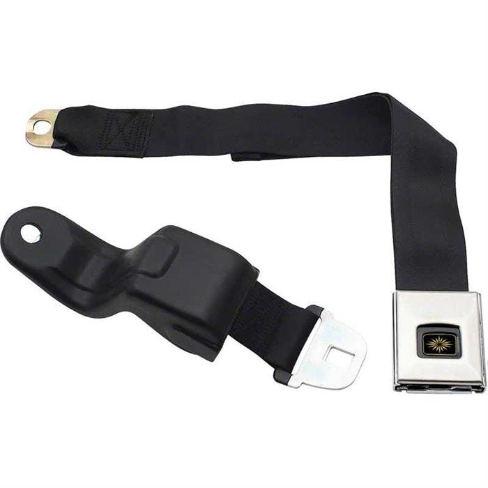 OER 154669 1967 Camaro/Firebird Front Seat Belt, Gold Starburst