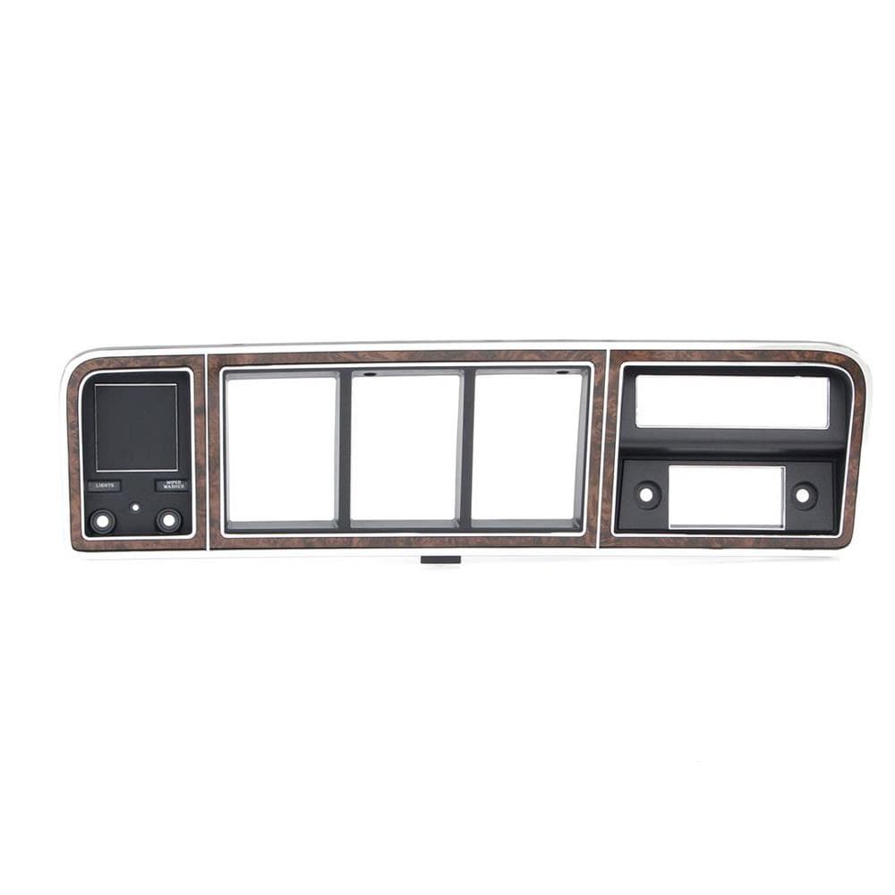 AMD 460-4573-W Chrome/Woodgrain Dash Bezel, 73-79 Ford W/O A/C