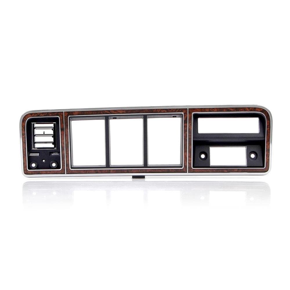 AMD 460-4573-WAC 73-79 Ford Dash Bezel, Chrome/Woodgrain, W/AC
