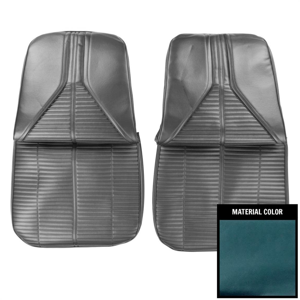 PUI 67US15U 67 Buick Skylark Front Bucket Seat Covers Blue