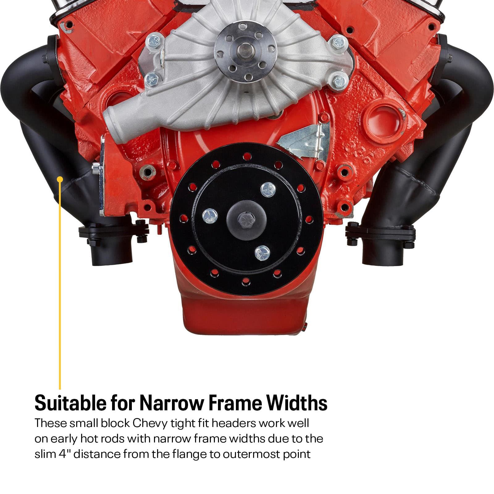 SBC Block Hugger Headers for Tight-Fit Small Block Chevy 350