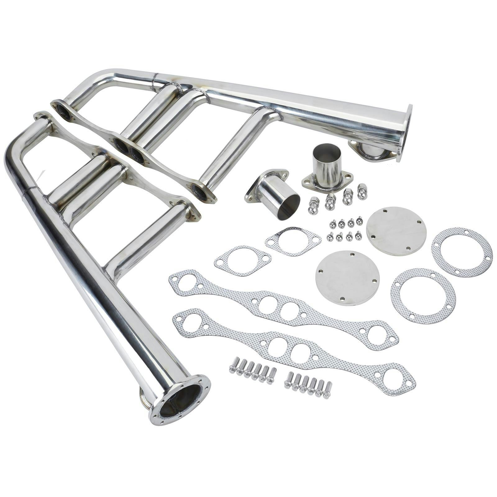 Small Block Chevy Lake Style Headers, Polished Stainless