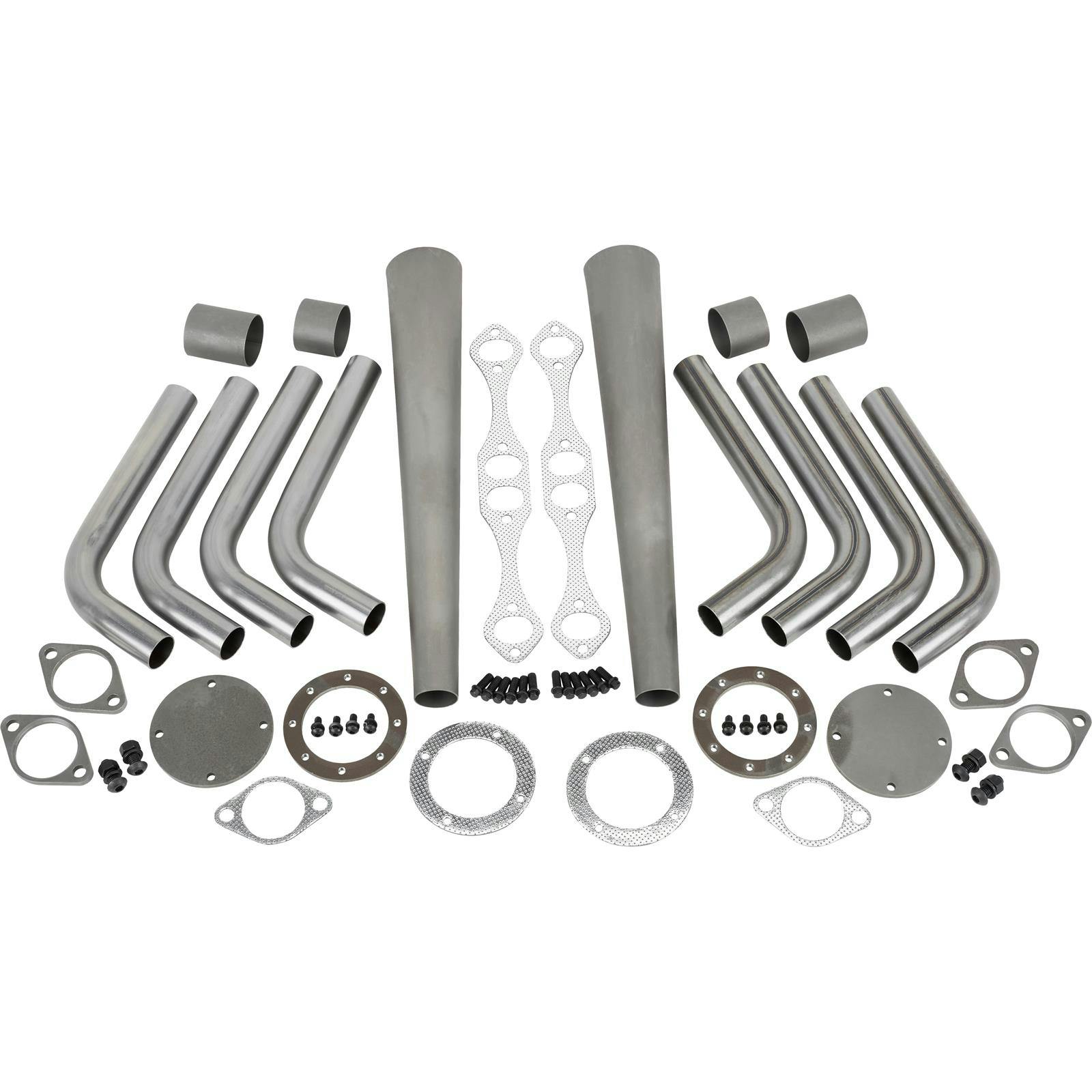 Small Block Chevy Lake Style Header Kit, 1-5/8 Tube, 3-1/2 Inch Cone