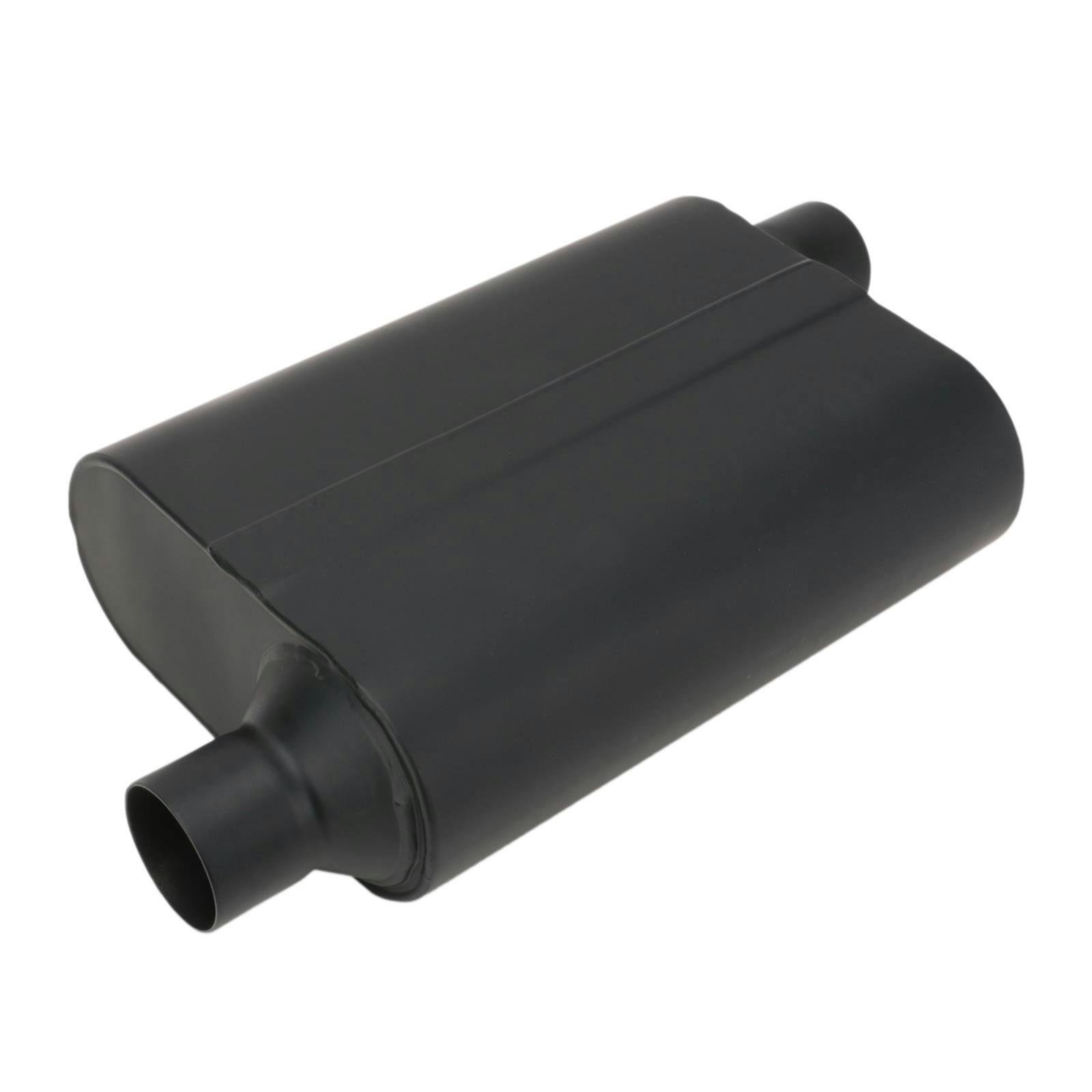 Speedway Welded Chamber Muffler, 2.25 Inch, Offset Inlet/Offset Outlet