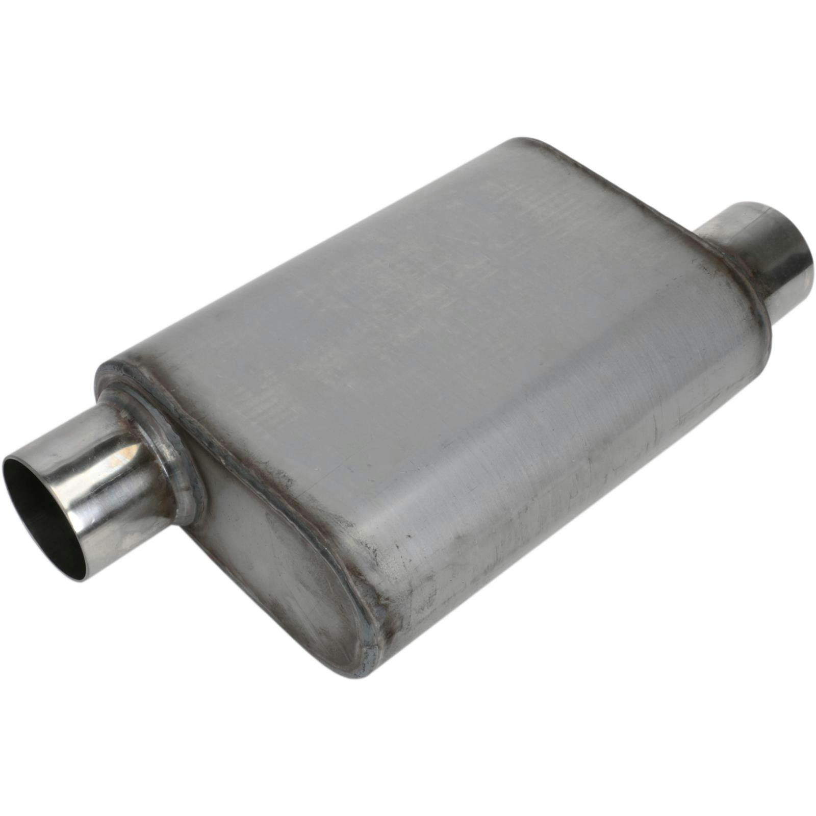 Stainless Steel Chamber Muffler, 3 Inch, Offset/Offset