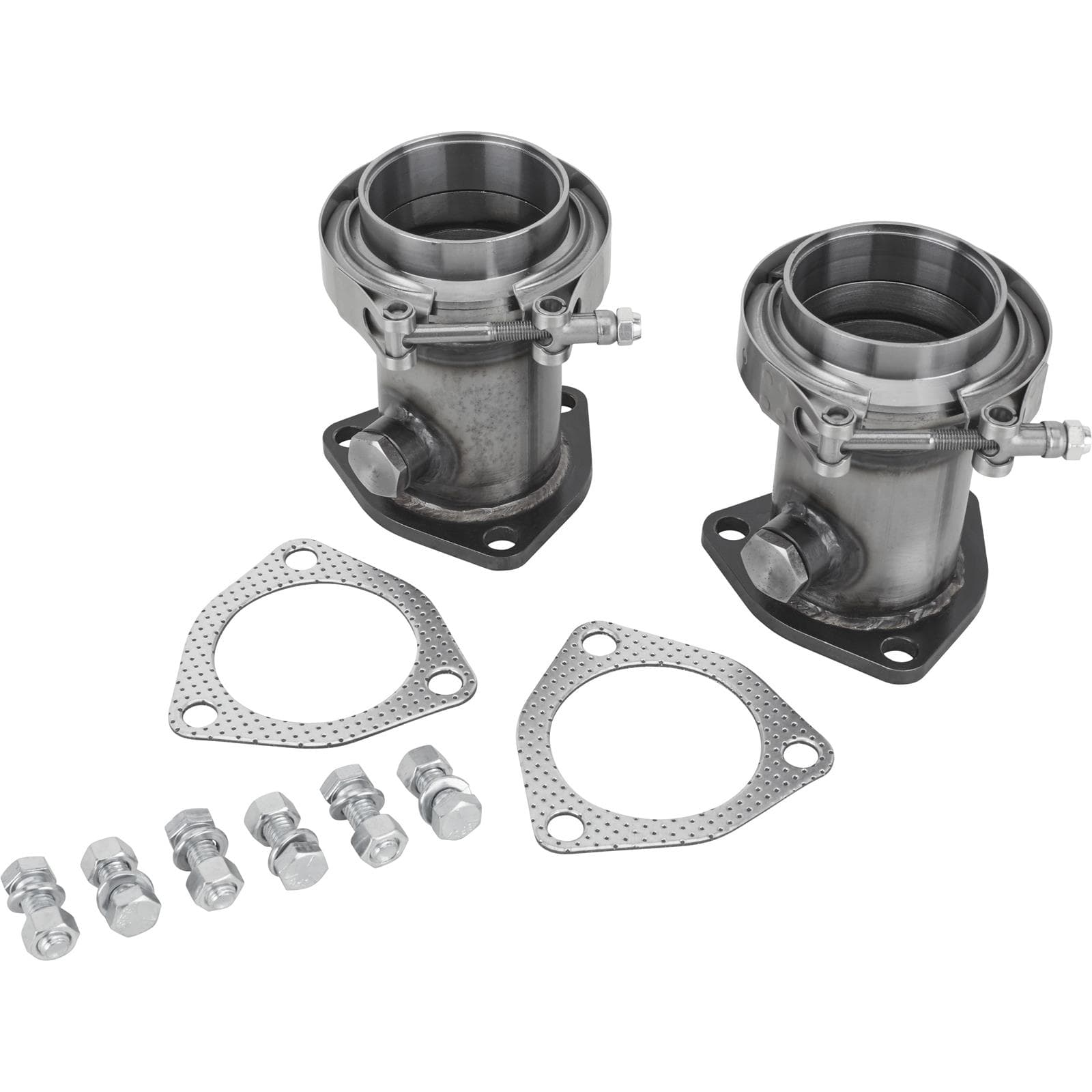 3-Bolt Exhaust Flange to V-Band Flange w/ O2 Bung, 2.5-inch