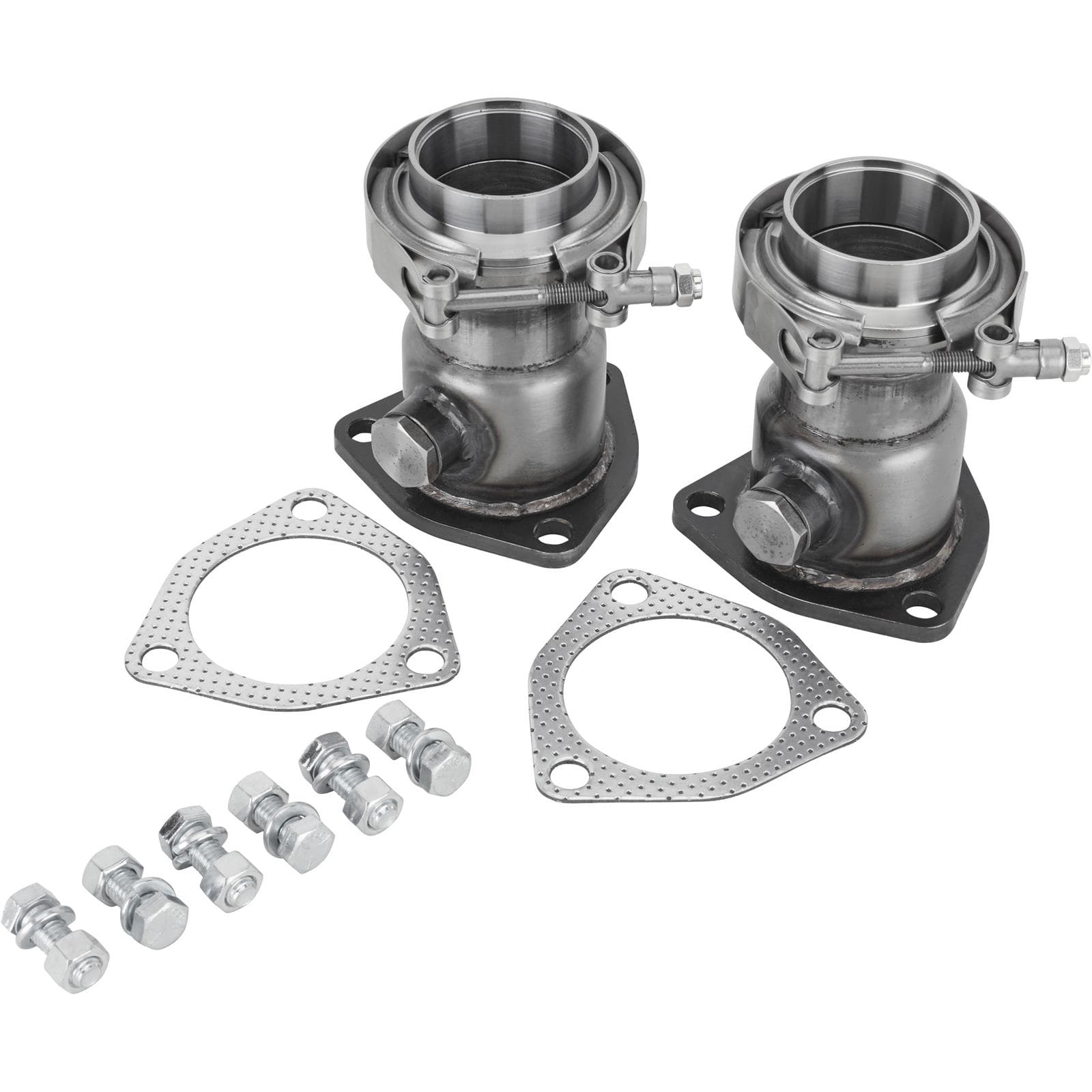 3-Bolt Exhaust Flange to V-Band Flange w/ O2 Bung,2.5/2.0-inch