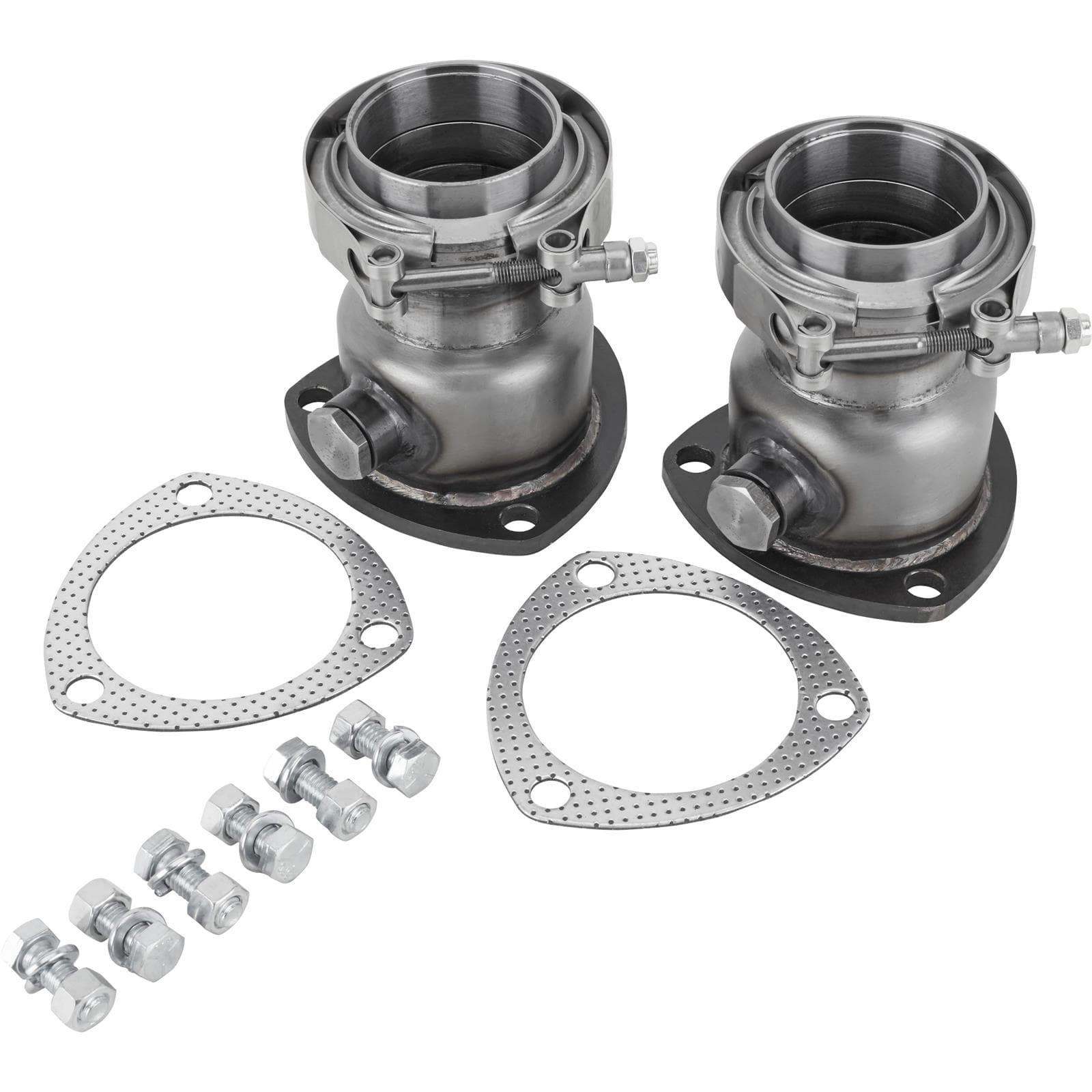 3-Bolt Exhaust Flange to V-Band Flange w/ O2 Bung, 3.0/2.25-in