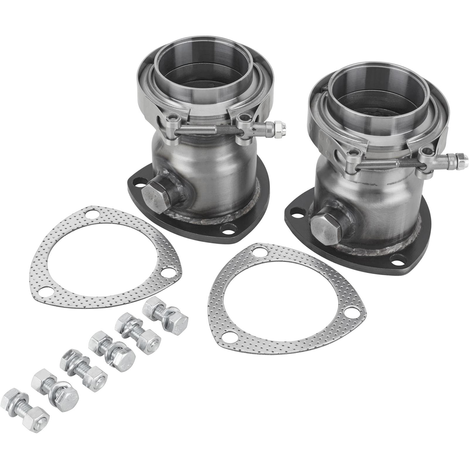 3-Bolt Exhaust Flange to V-Band Flange w/ O2 Bung, 3.0/2.5-in
