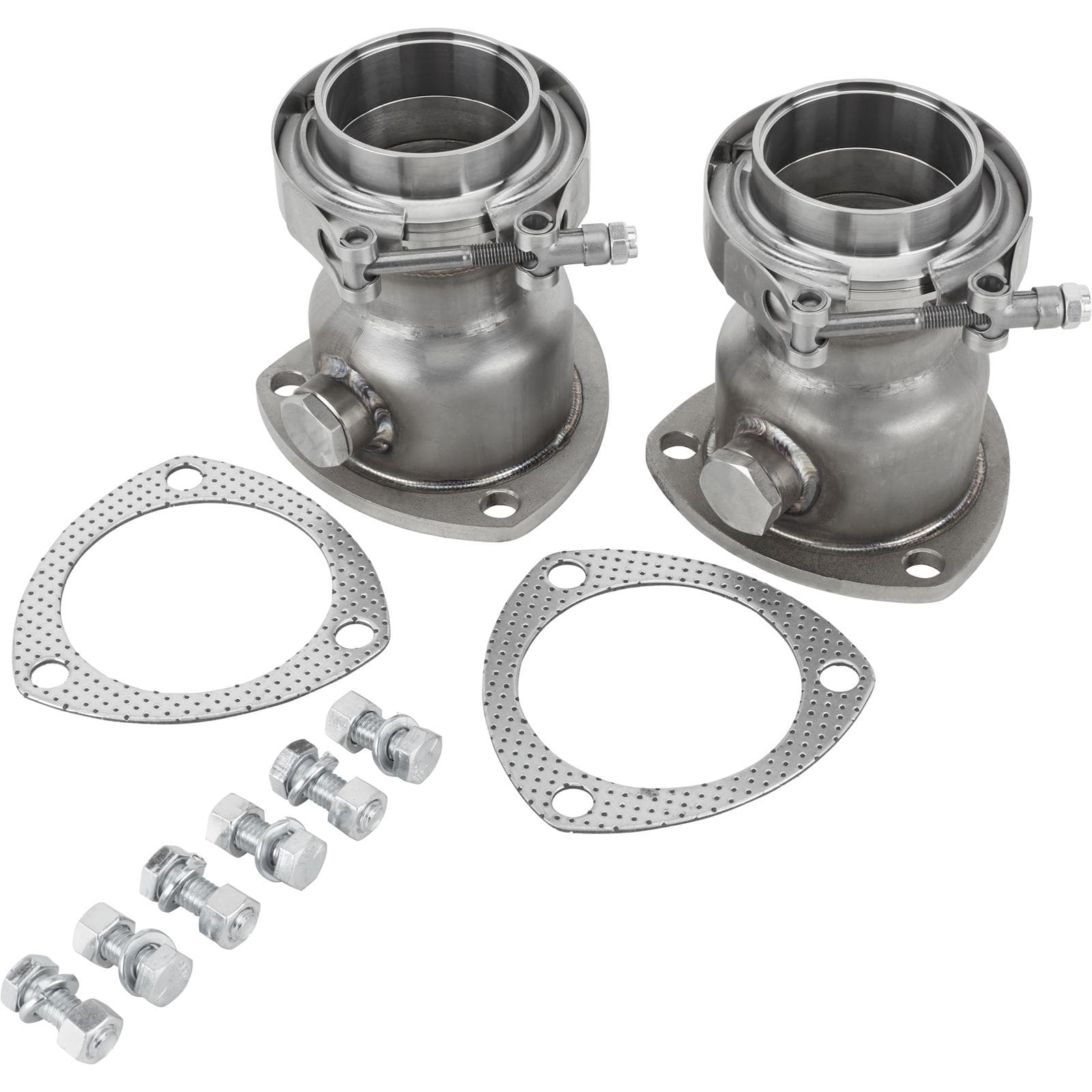 3-Bolt Exhaust Flange to V-Band Flange w/ O2 Bung, 3.0/2.25-in SS