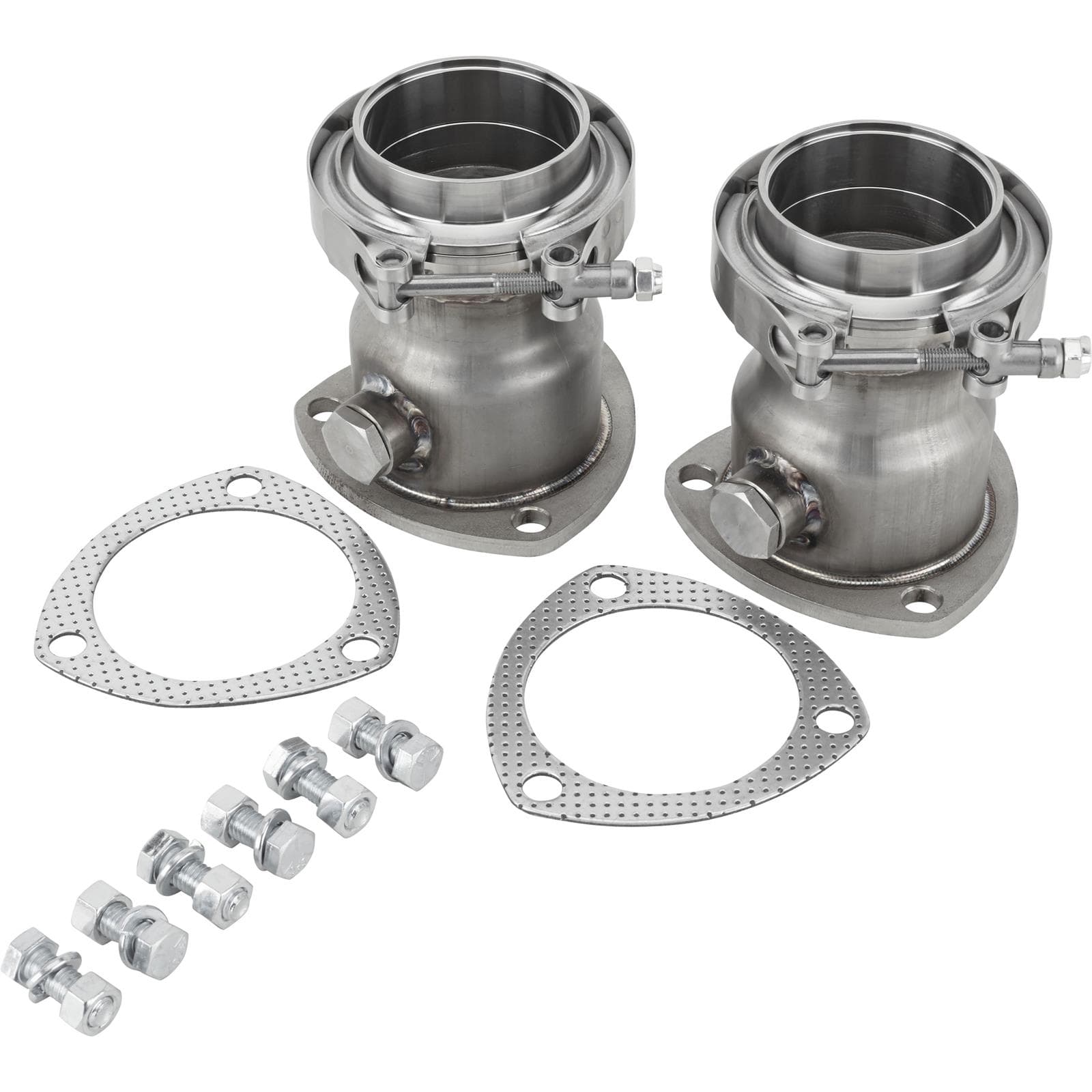 3-Bolt Exhaust Flange to V-Band Flange w/ O2 Bung, 3.0/2.5-in SS