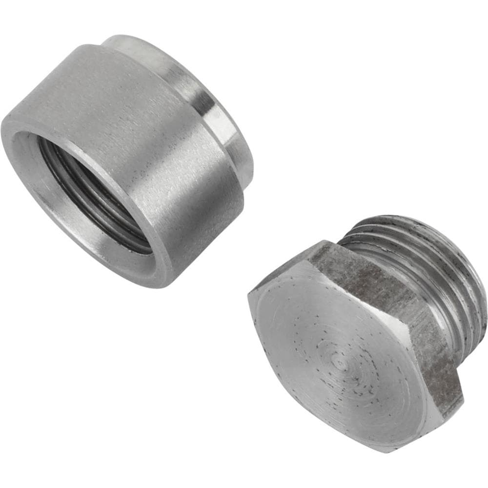 Oxygen Sensor Weld-On Bung and Plug Kit, M18-1.5, Mild Steel