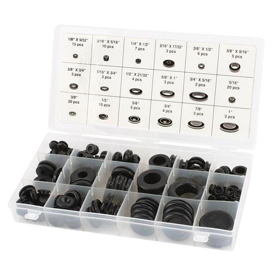 Rubber Grommet and Plug Set, 125-Piece Assortment