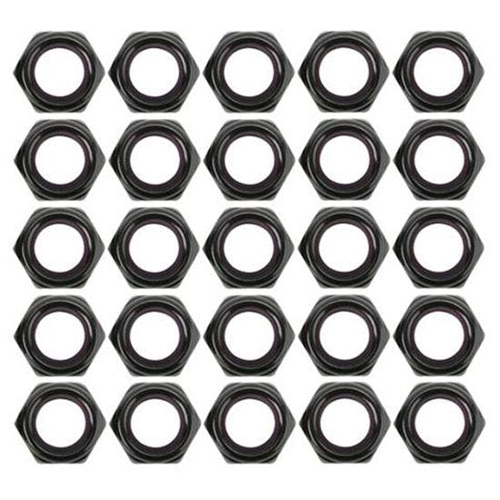 Speed Fast Steel Black Thin Nylock Nuts,1/2 Inch-20 Thread
