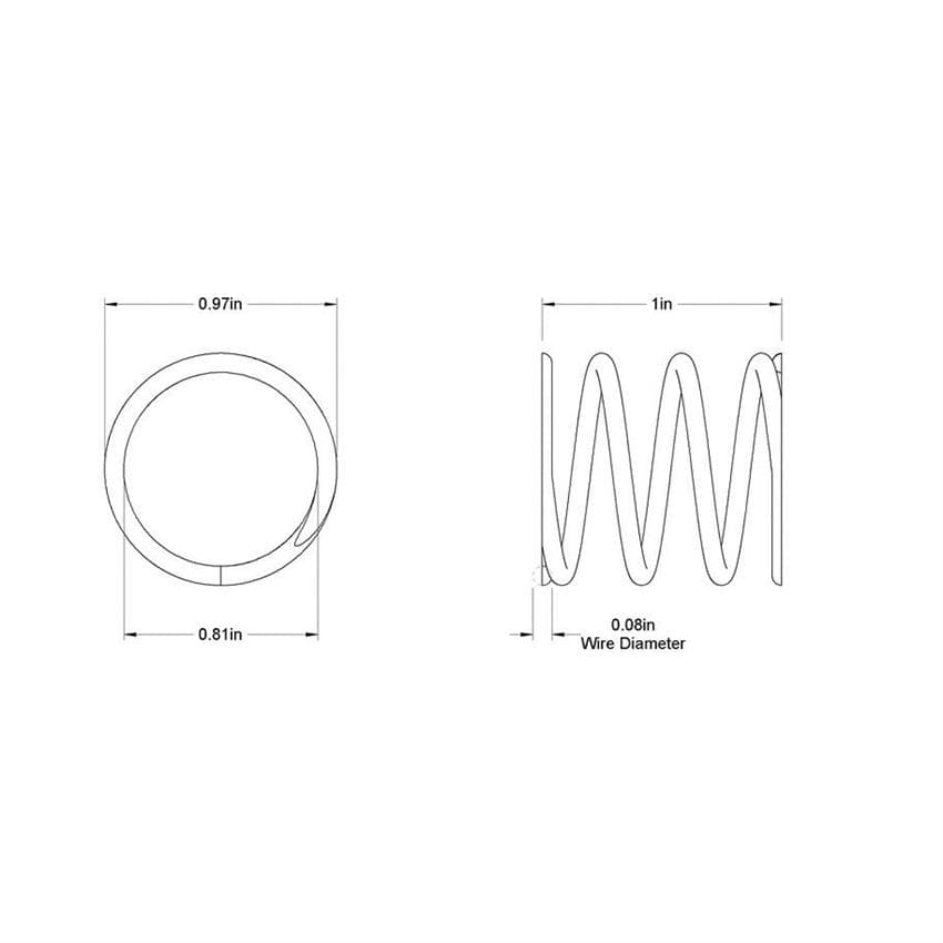 Zinc-Plated 1 In. Steel Turn Singal Compression Spring, Bag of 6