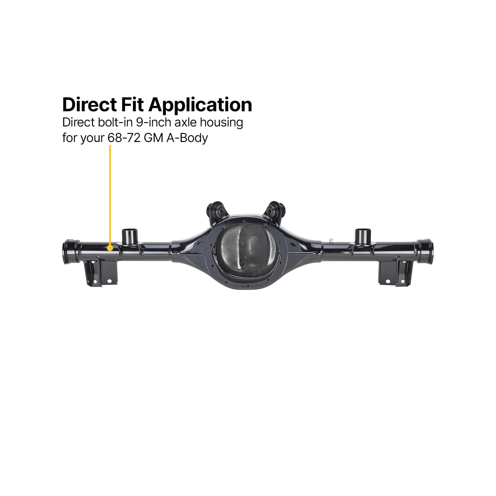 1968-72 GM A-Body Ford 9 Inch Bolt-In Rear End Swap Kit, Black