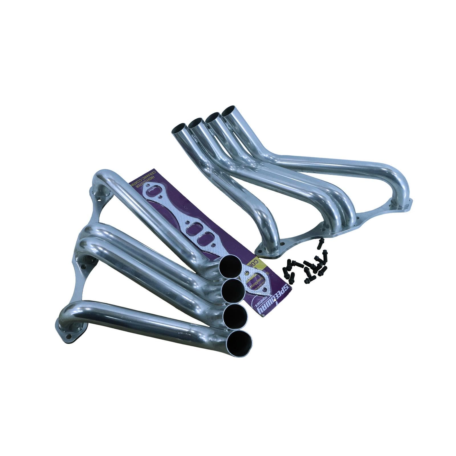 Boom Tube Small Block Chevy Zoomie Headers for Sprints, AHC Coated
