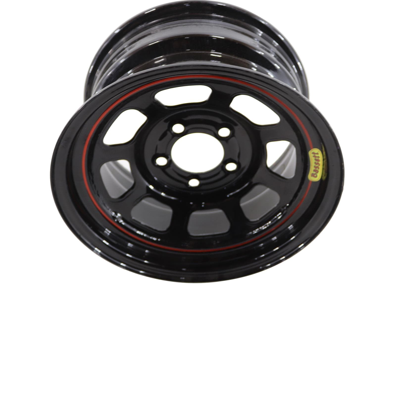 Bassett D58DC475 15X8 DOT D-Hole 5x4.75 4.75 In BS Black Wheel