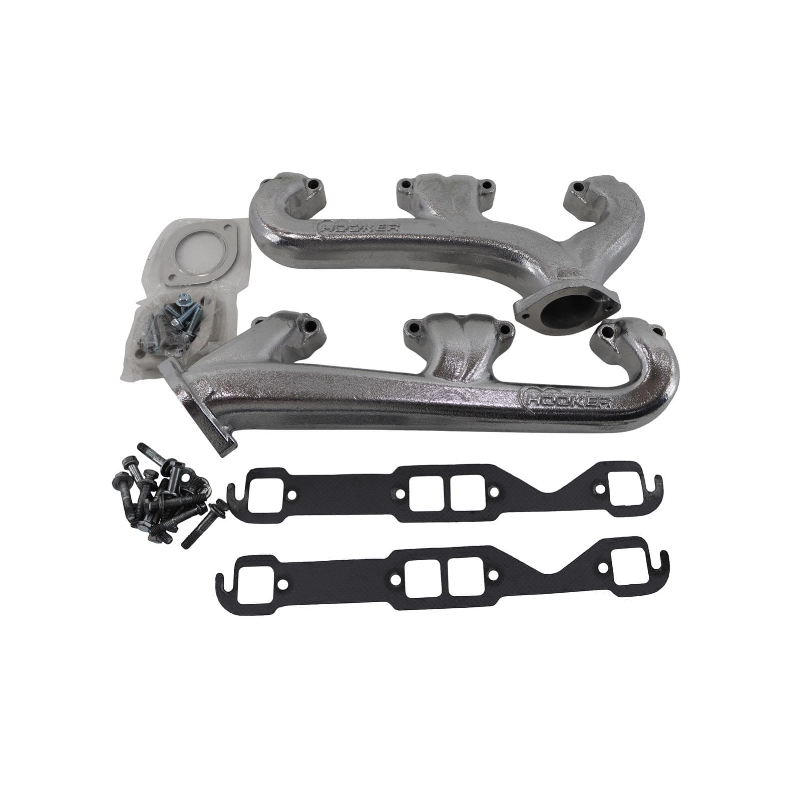 Hooker 8525-1HKR S/B Chevy Exhaust Manifolds, 2-1/2 Inch, Silver