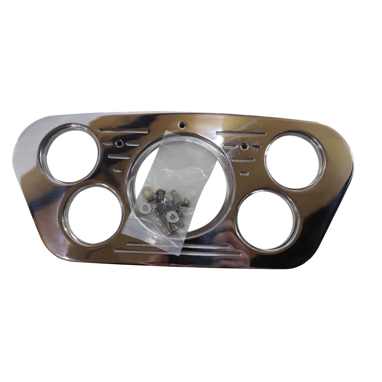 1953-55 Ford Truck Five Gauge Aluminum Dash Panel, Polished Finish