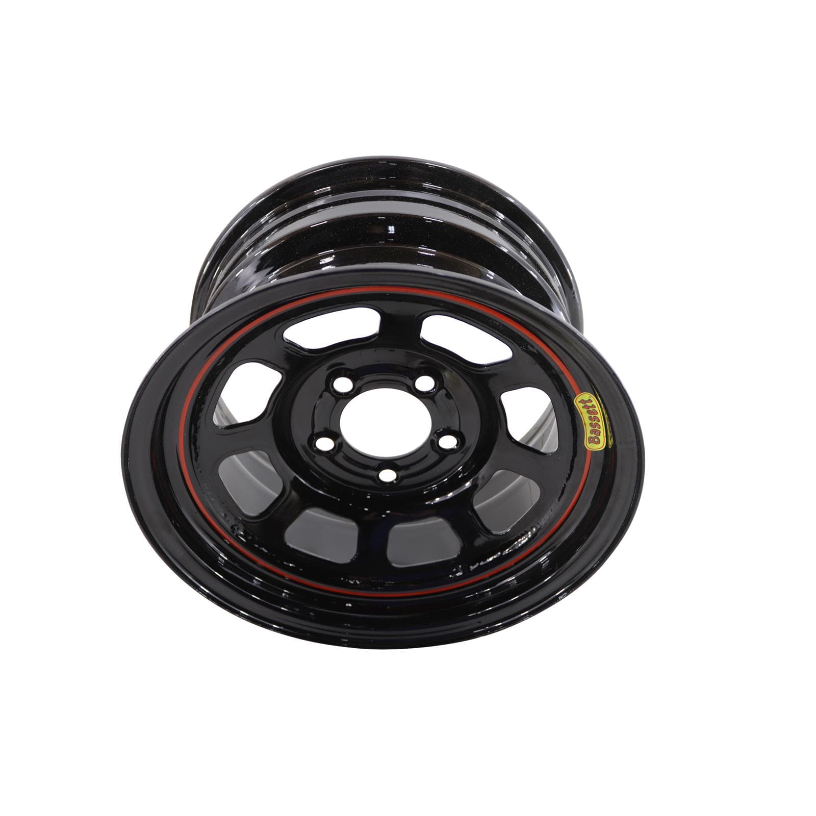 Bassett D58DC475 15X8 DOT D-Hole 5x4.75 4.75 In BS Black Wheel