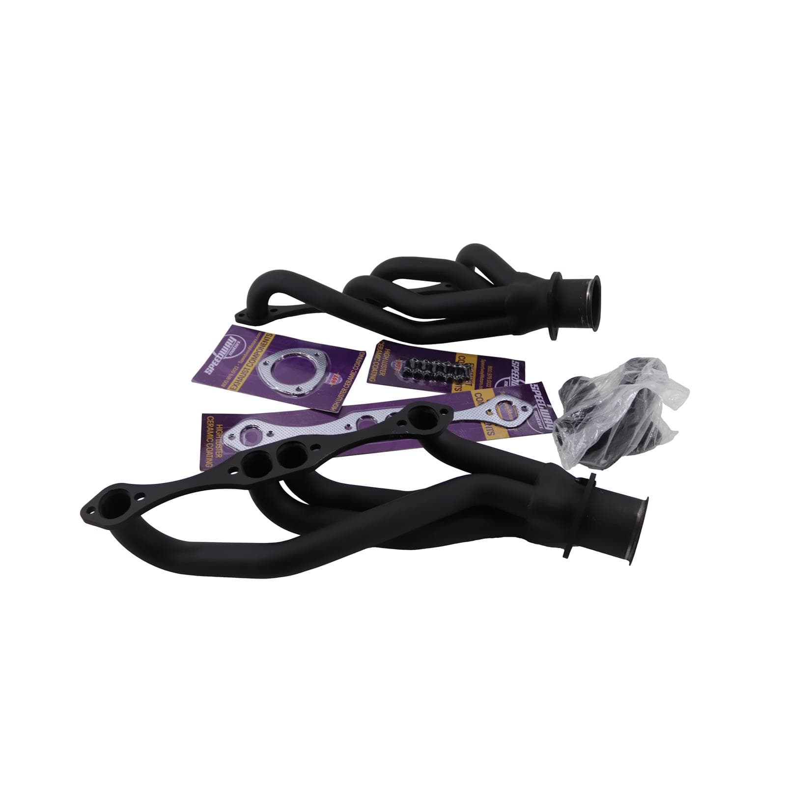 Small Block Chevy Clipster Headers, Black Finish