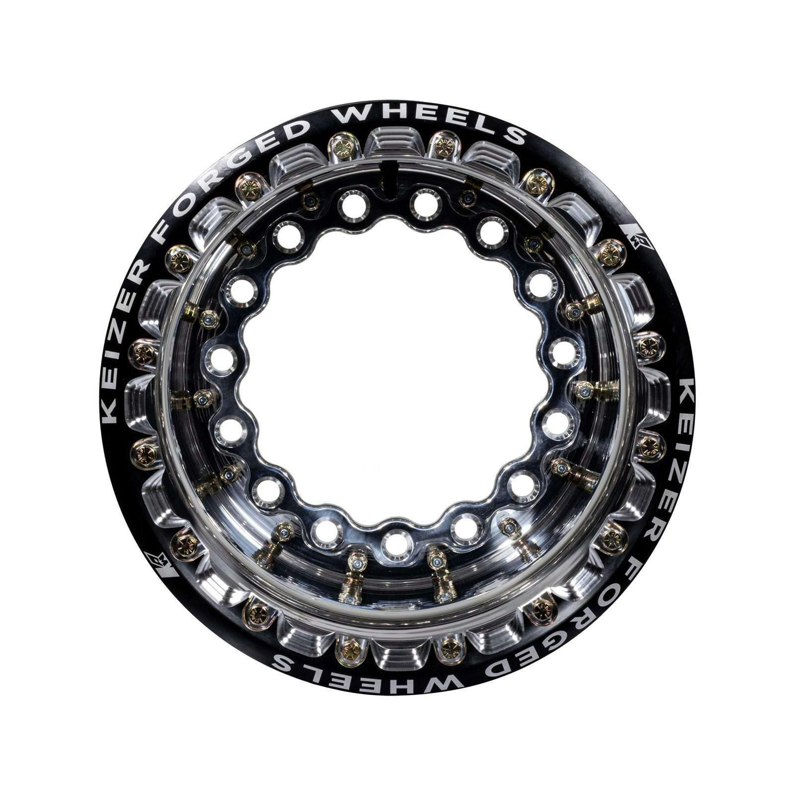 Keizer W15145FBL 15x14 Wide 5 Outer Beadlock Wheel, 5 Inch Off