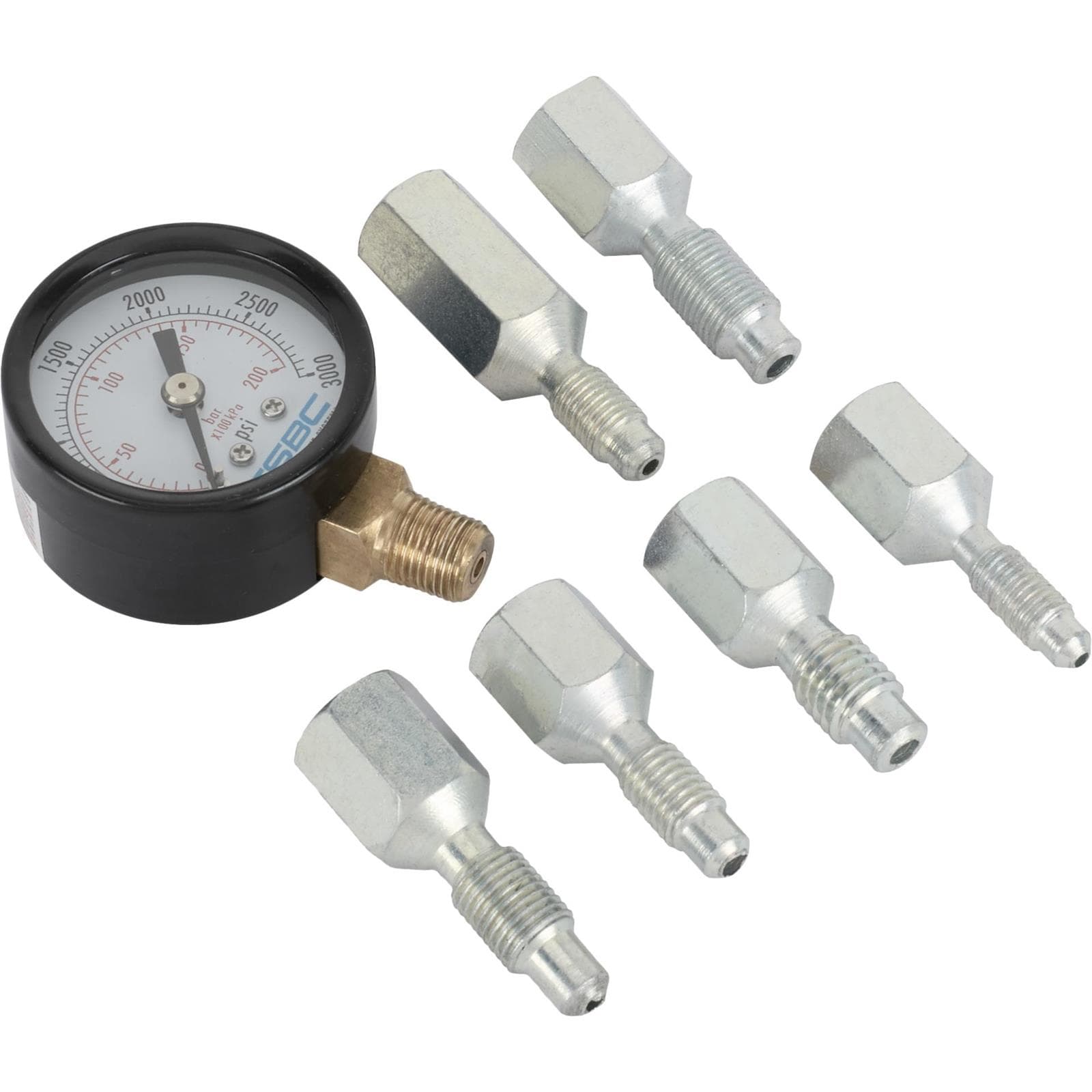 1.50 Inch Brake Pressure Gauge Kit, 0-3000 PSI