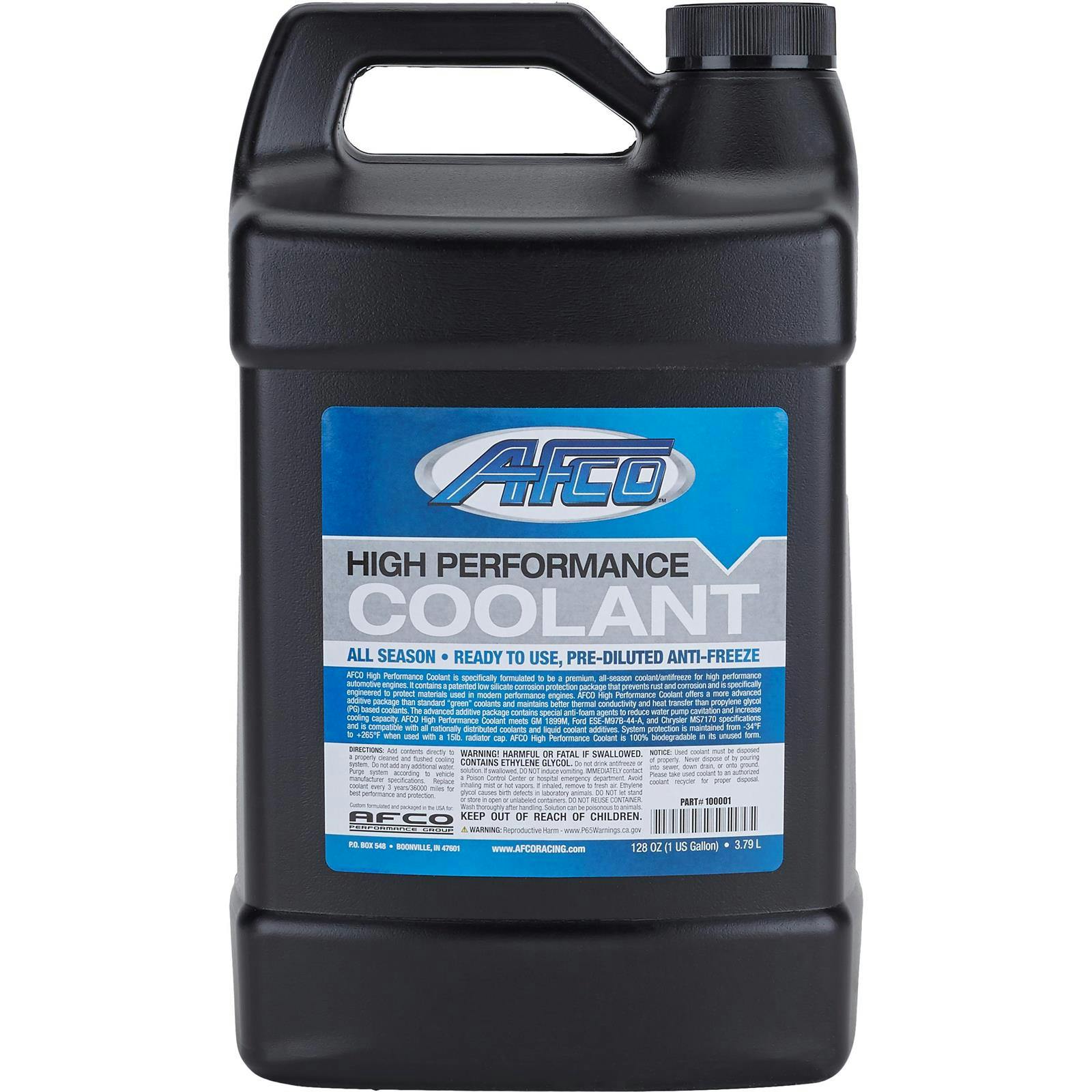 AFCO 100001 High Performance Antifreeze Coolant, 1 Gallon