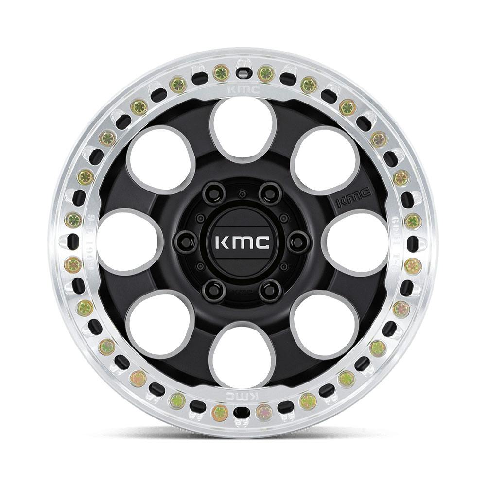 KMC KM237MD17906038N KM237 Riot Beadlock Wheel, 17X9, Satin Black