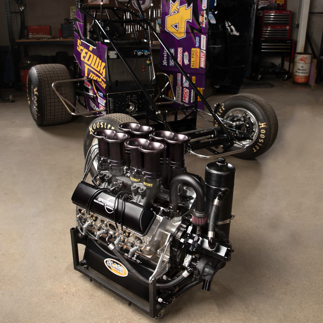 Speedway Motors Custom Aluminum 410 Chevy Sprint Car Engine