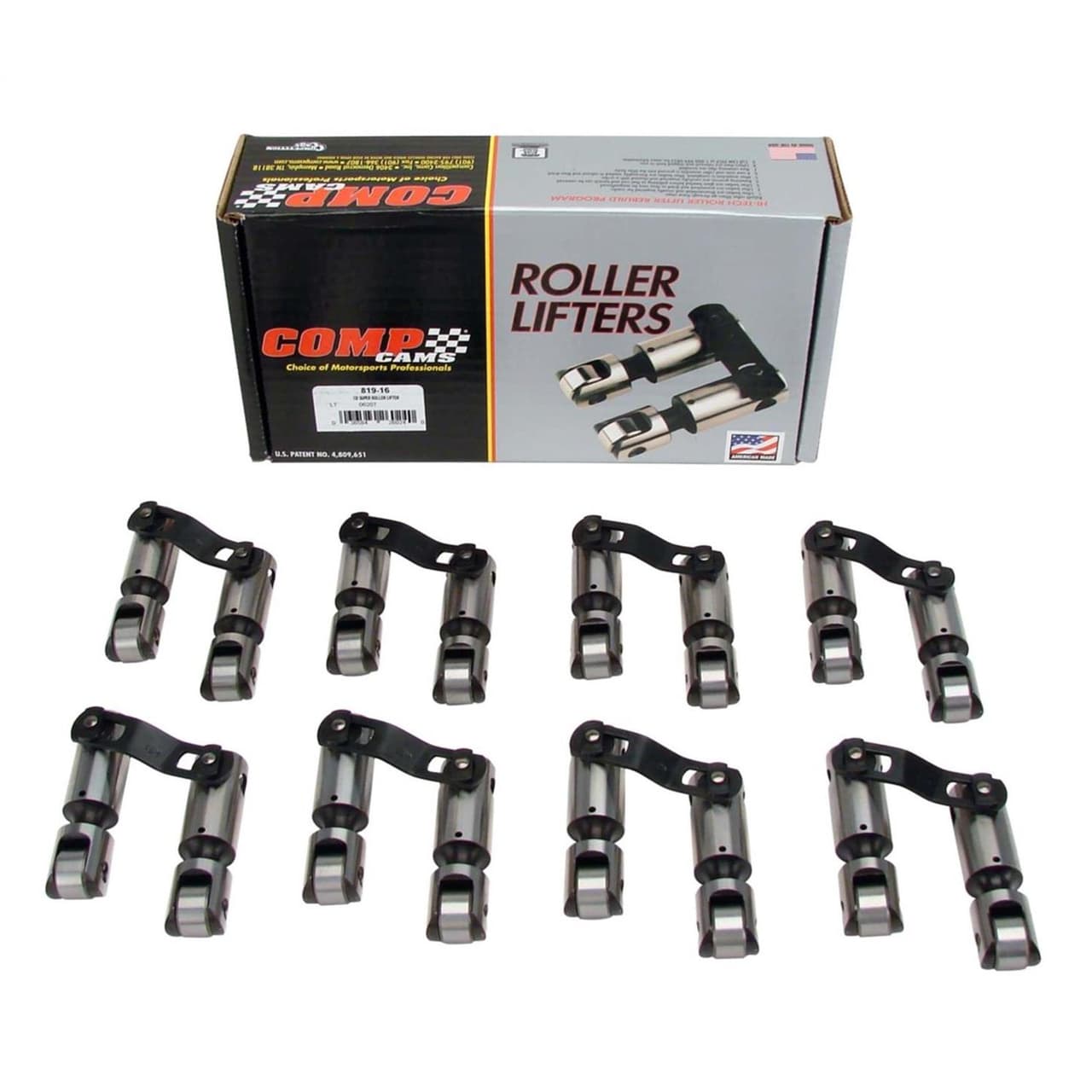 COMP Cams 81916 EndureX Lifters, Solid roller, Chevy, Set