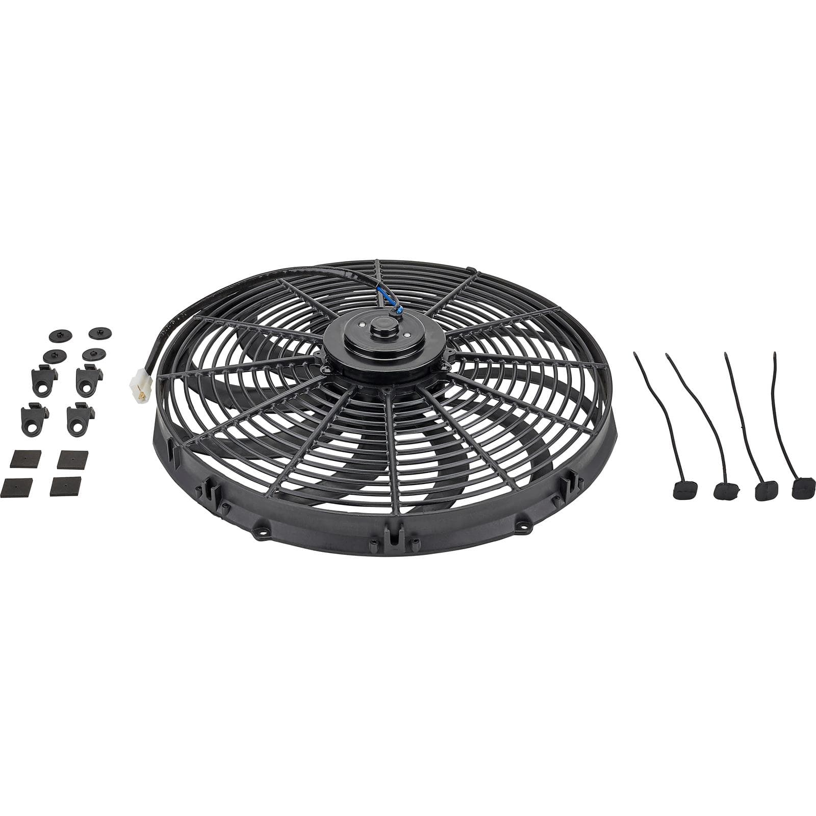 Single 16 Inch Fan and Shroud Combo for 26 Inch Radiators