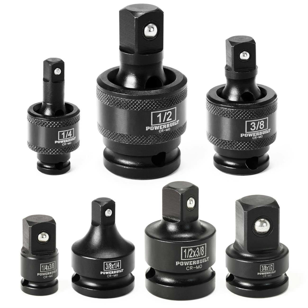 Powerbuilt 647095 Impact Universal Joint Socket Adapter Set
