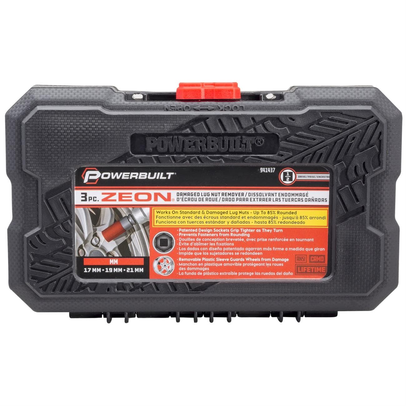 Powerbuilt 941437 3 PC Zeon Lug Nut Socket Set, Metric