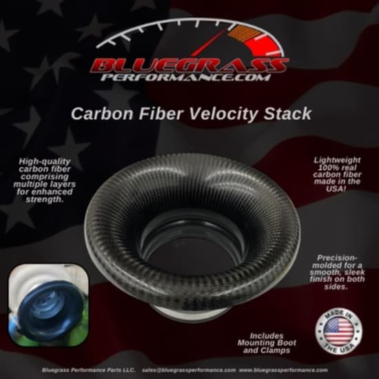 Bluegrass Perform. BPPCFVS4 Carbon Fiber Turbo Velocity Stack 4