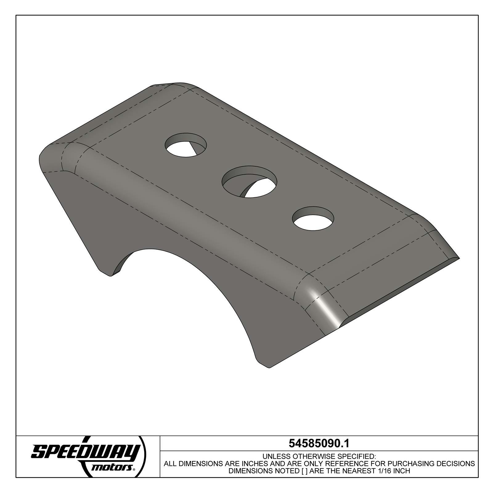 Weld On Leaf Spring Pad, Perch, 3 Inch Axle Tube, Pair