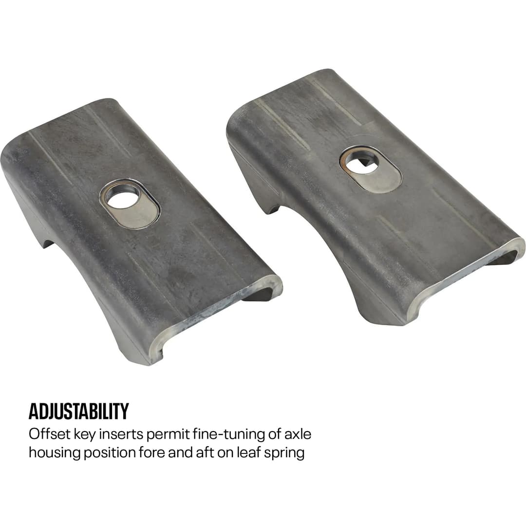 Adjustable Leaf Spring Perch, Pad, Shock Mount and U-Bolt Kit