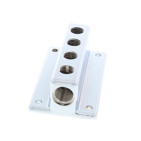 Four Outlet T-Style Chrome Fuel Block