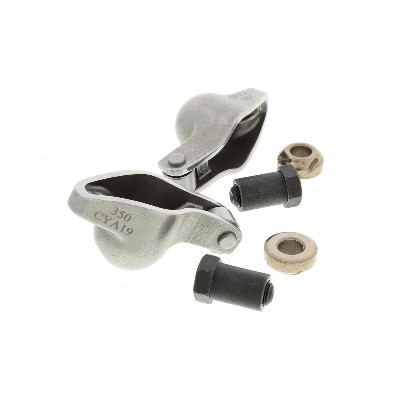 SBC Sportsman Steel Roller Tip Rocker Arms, Split Ratio, 3/8 Stud