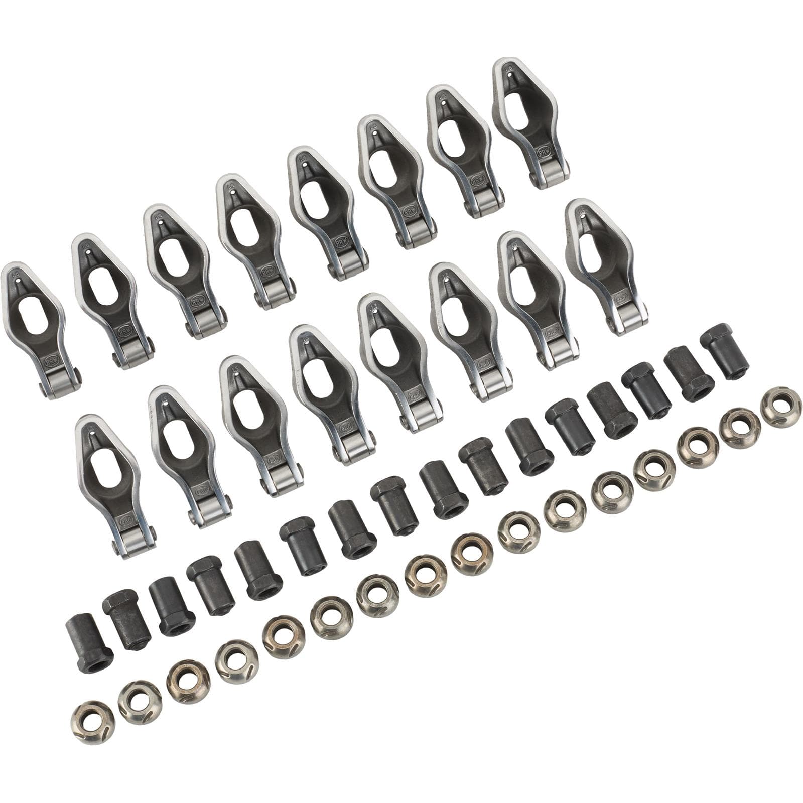 SBC Sportsman Steel Roller Tip Rocker Arms, Split Ratio, 3/8 Stud