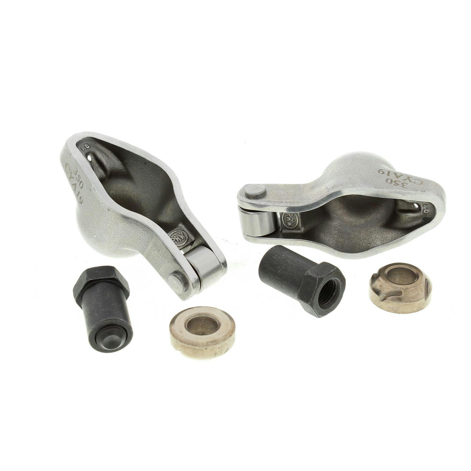 SBC Sportsman Steel Roller Tip Rocker Arms, Split Ratio, 3/8 Stud