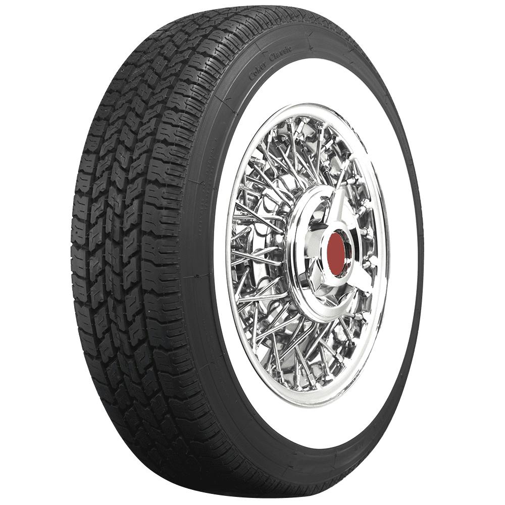 Coker 587050 Classic Tire, 2 1/2 Inch Whitewall, 215/75R15