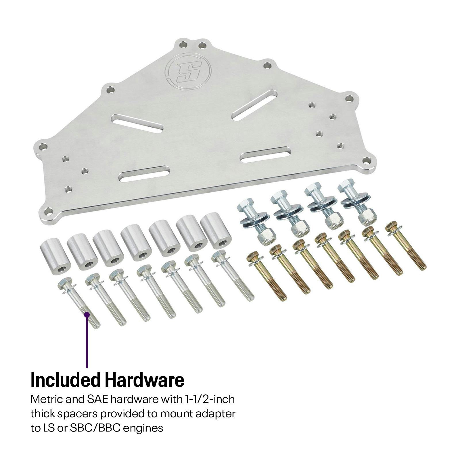 Heavy-Duty Engine Stand Adapter Plate, Chevy SBC/BBC/LS Engines